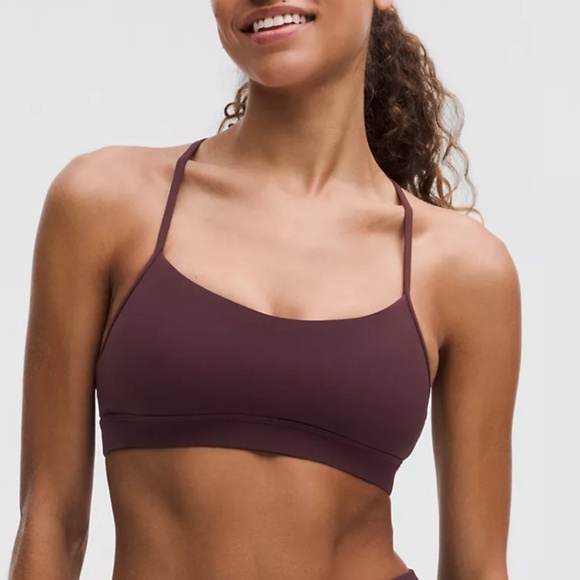 NWT size 6 Lululemon Flow Y Nulu Longline Bra Brown - Picture 1 of 4